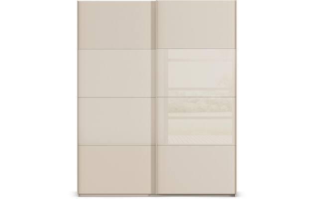 Goossens kledingkast finca combi glans mat glas bruin hoogwaardig meubelplaat - 8244447-{merk}-finca-combi-sts-bruin-schuifdeuren-01